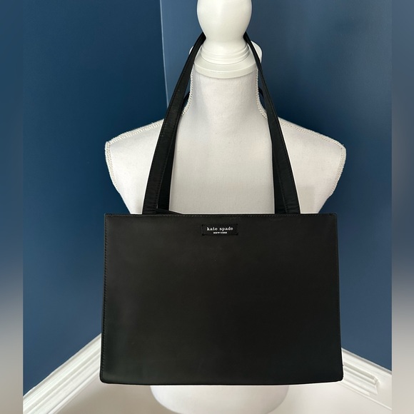 Vintage Kate Spade Sam Bag Black Nylon Shoulder Tote - Picture 1 of 12